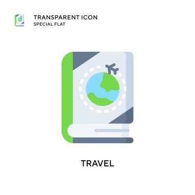 Seyahat vektör simgesi. Düz çizim. EPS 10 vektörü.