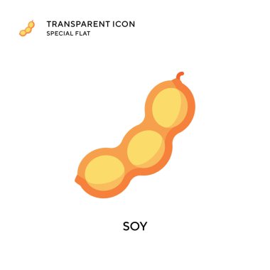 Soya vektör simgesi. Düz çizim. EPS 10 vektörü.
