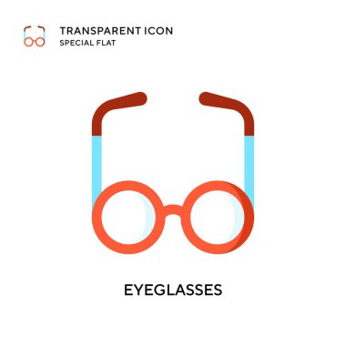 Gözlük vektör simgesi. Düz çizim. EPS 10 vektörü.