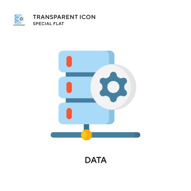 Veri vektör simgesi. Düz çizim. EPS 10 vektörü.