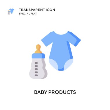 Bebek ürünleri vektör simgesi. Düz çizim. EPS 10 vektörü.