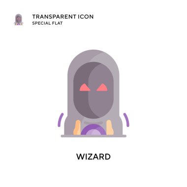 Büyücü vektör simgesi. Düz çizim. EPS 10 vektörü.