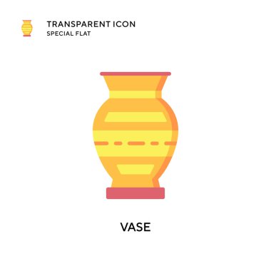 Vazo vektör simgesi. Düz çizim. EPS 10 vektörü.