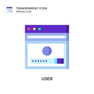 Kullanıcı vektör simgesi. Düz çizim. EPS 10 vektörü.