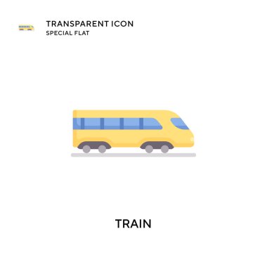 Tren vektör simgesi. Düz çizim. EPS 10 vektörü.