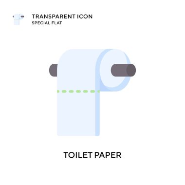 Tuvalet kağıdı vektör simgesi. Düz çizim. EPS 10 vektörü.