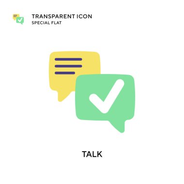 Vektör simgesinden bahset. Düz çizim. EPS 10 vektörü.