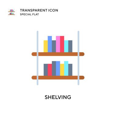 Vektör simgesi rafa kaldırılıyor. Düz çizim. EPS 10 vektörü.