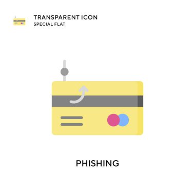 Phishing vektör simgesi. Düz çizim. EPS 10 vektörü.