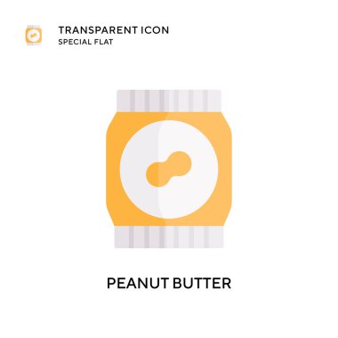 Fıstık ezmesi vektör simgesi. Düz çizim. EPS 10 vektörü.