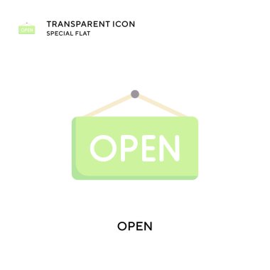 Vektör simgesini aç. Düz çizim. EPS 10 vektörü.