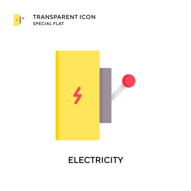 Elektrik vektör simgesi. Düz çizim. EPS 10 vektörü.