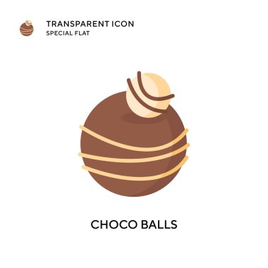 Choco topları vektör simgesi. Düz çizim. EPS 10 vektörü.