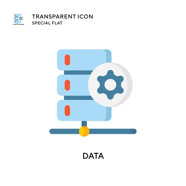 Icona Del Vettore Dati Illustrazione Stile Piatto Vettore Eps — Vettoriale Stock