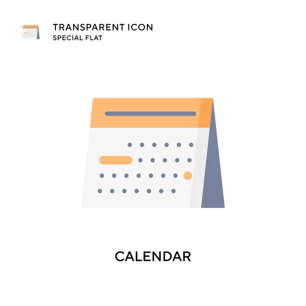 Kalender Vector Icoon Platte Stijl Illustratie Eps Vector — Stockvector