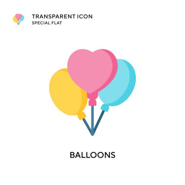 Balon vektör simgesi. Düz çizim. EPS 10 vektörü.