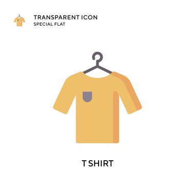 Tişört vektör simgesi. Düz çizim. EPS 10 vektörü.