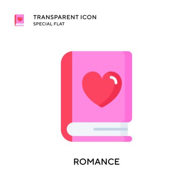 Romantik vektör simgesi. Düz çizim. EPS 10 vektörü.