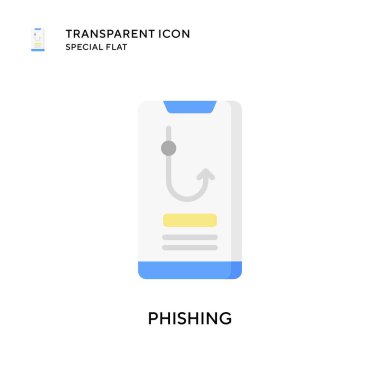 Phishing vektör simgesi. Düz çizim. EPS 10 vektörü.