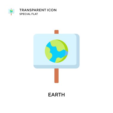 Dünya vektör simgesi. Düz çizim. EPS 10 vektörü.