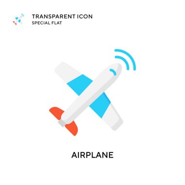 Uçak vektör simgesi. Düz çizim. EPS 10 vektörü.