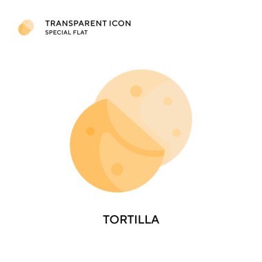 Tortilla vektör simgesi. Düz çizim. EPS 10 vektörü.