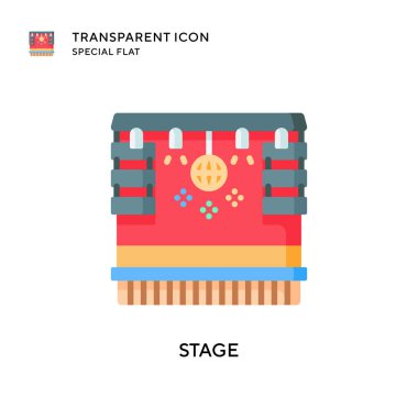Sahne vektör simgesi. Düz çizim. EPS 10 vektörü.