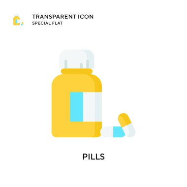 İlaç vektör ikonu. Düz çizim. EPS 10 vektörü.
