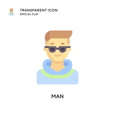 İnsan vektör simgesi. Düz çizim. EPS 10 vektörü.