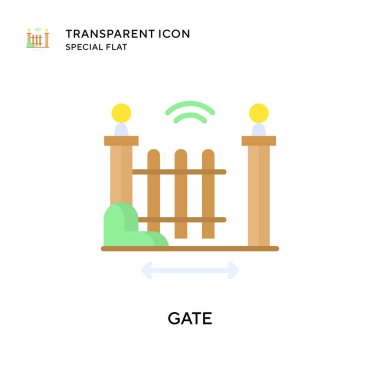 Geçit vektör simgesi. Düz çizim. EPS 10 vektörü.