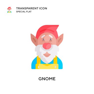 Gnome vektör simgesi. Düz çizim. EPS 10 vektörü.