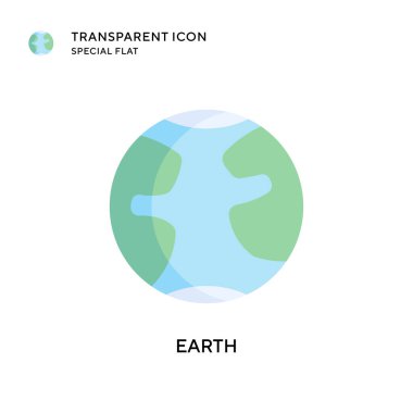 Dünya vektör simgesi. Düz çizim. EPS 10 vektörü.