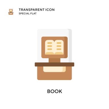 Kitap vektör simgesi. Düz çizim. EPS 10 vektörü.