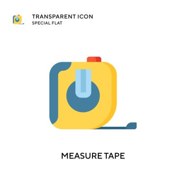 Şerit vektör simgesini ölç. Düz çizim. EPS 10 vektörü.