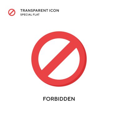 Yasak vektör simgesi. Düz çizim. EPS 10 vektörü.