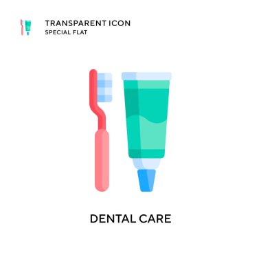 Diş bakımı vektör ikonu. Düz çizim. EPS 10 vektörü.