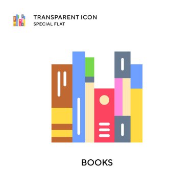 Kitap vektör simgesi. Düz çizim. EPS 10 vektörü.