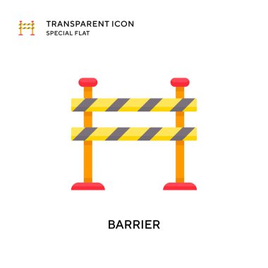 Bariyer vektör simgesi. Düz çizim. EPS 10 vektörü.