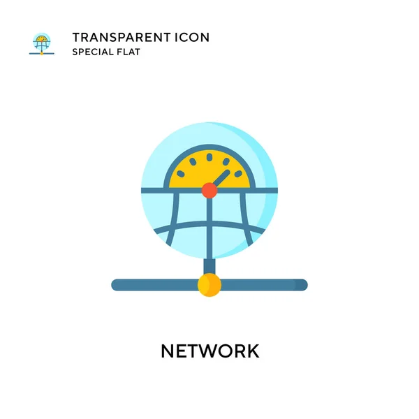 Ícone Vetor Rede Ilustração Estilo Plano Vetor Eps — Vetor de Stock