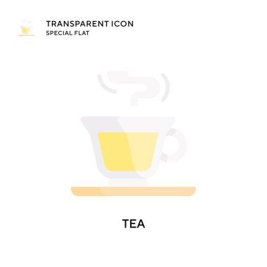 Çay vektör simgesi. Düz çizim. EPS 10 vektörü.