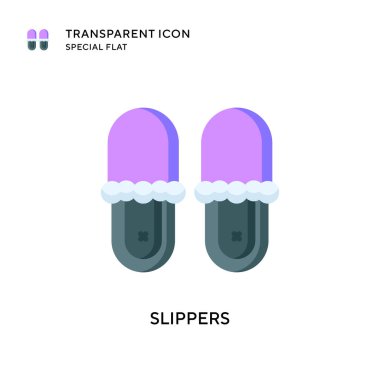Terlik vektör simgesi. Düz çizim. EPS 10 vektörü.