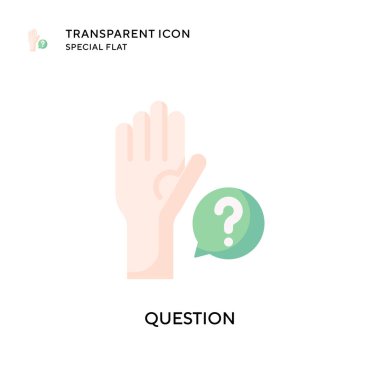 Soru vektör simgesi. Düz çizim. EPS 10 vektörü.