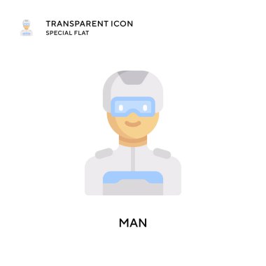 İnsan vektör simgesi. Düz çizim. EPS 10 vektörü.