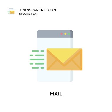 Posta vektör simgesi. Düz çizim. EPS 10 vektörü.