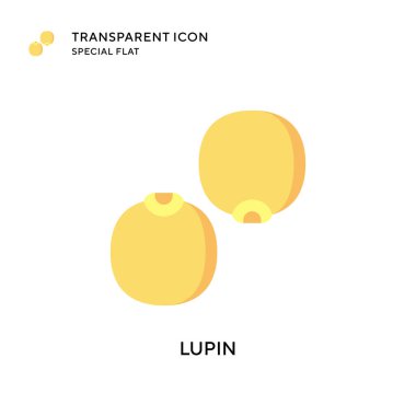 Lupin vektör simgesi. Düz çizim. EPS 10 vektörü.