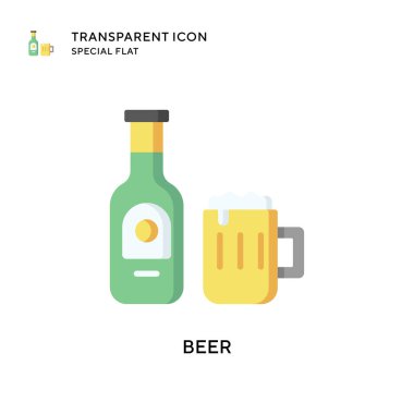 Bira vektör simgesi. Düz çizim. EPS 10 vektörü.