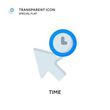 Zaman vektör simgesi. Düz çizim. EPS 10 vektörü.