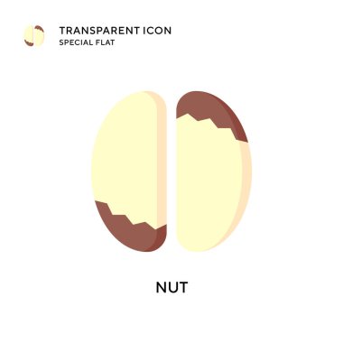 Fındık vektörü simgesi. Düz çizim. EPS 10 vektörü.