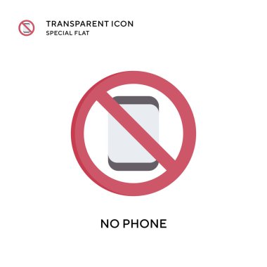 Telefon vektör simgesi yok. Düz çizim. EPS 10 vektörü.