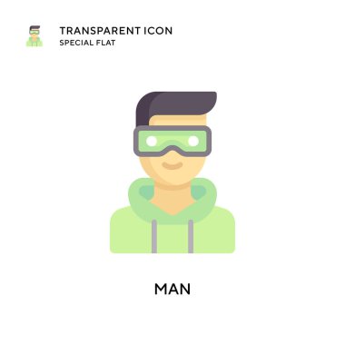 İnsan vektör simgesi. Düz çizim. EPS 10 vektörü.